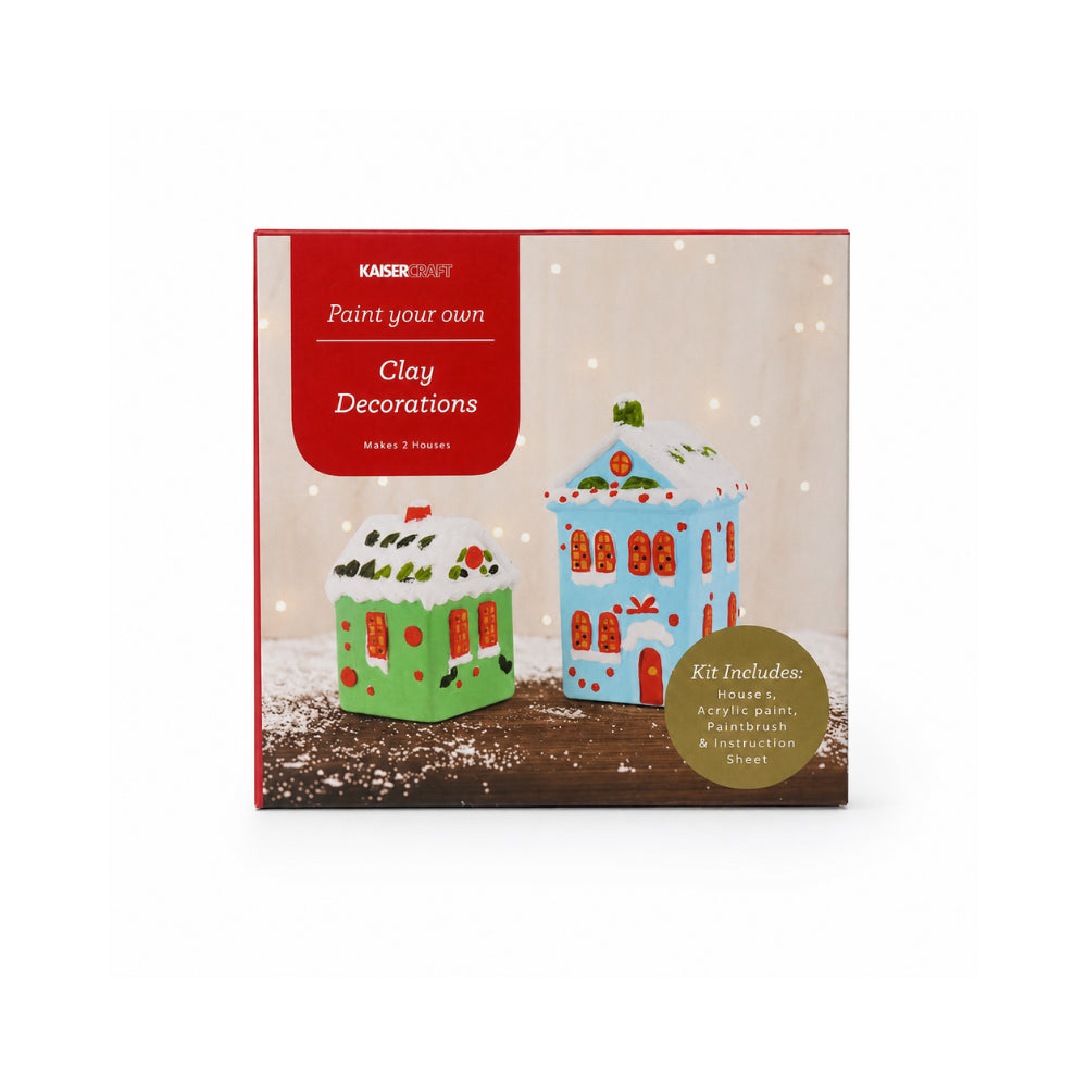 KaiserCraft Christmas Houses julepynt malesett 2-pk – akrylmaling