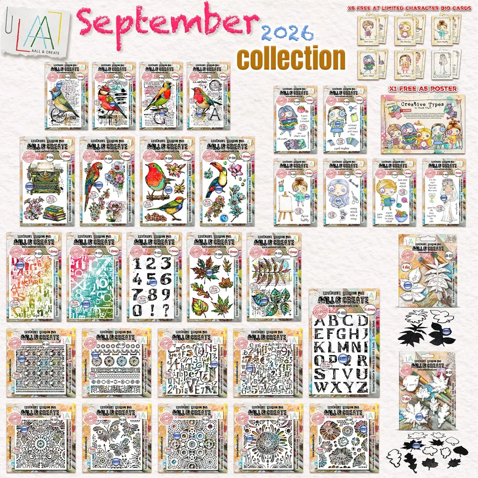 Aall and Create september 2026 komplett samling dies+stempler