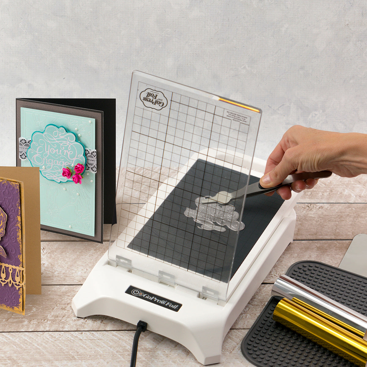 Couture Creations GoPress Foil Stamp Press Cover lokk akryl