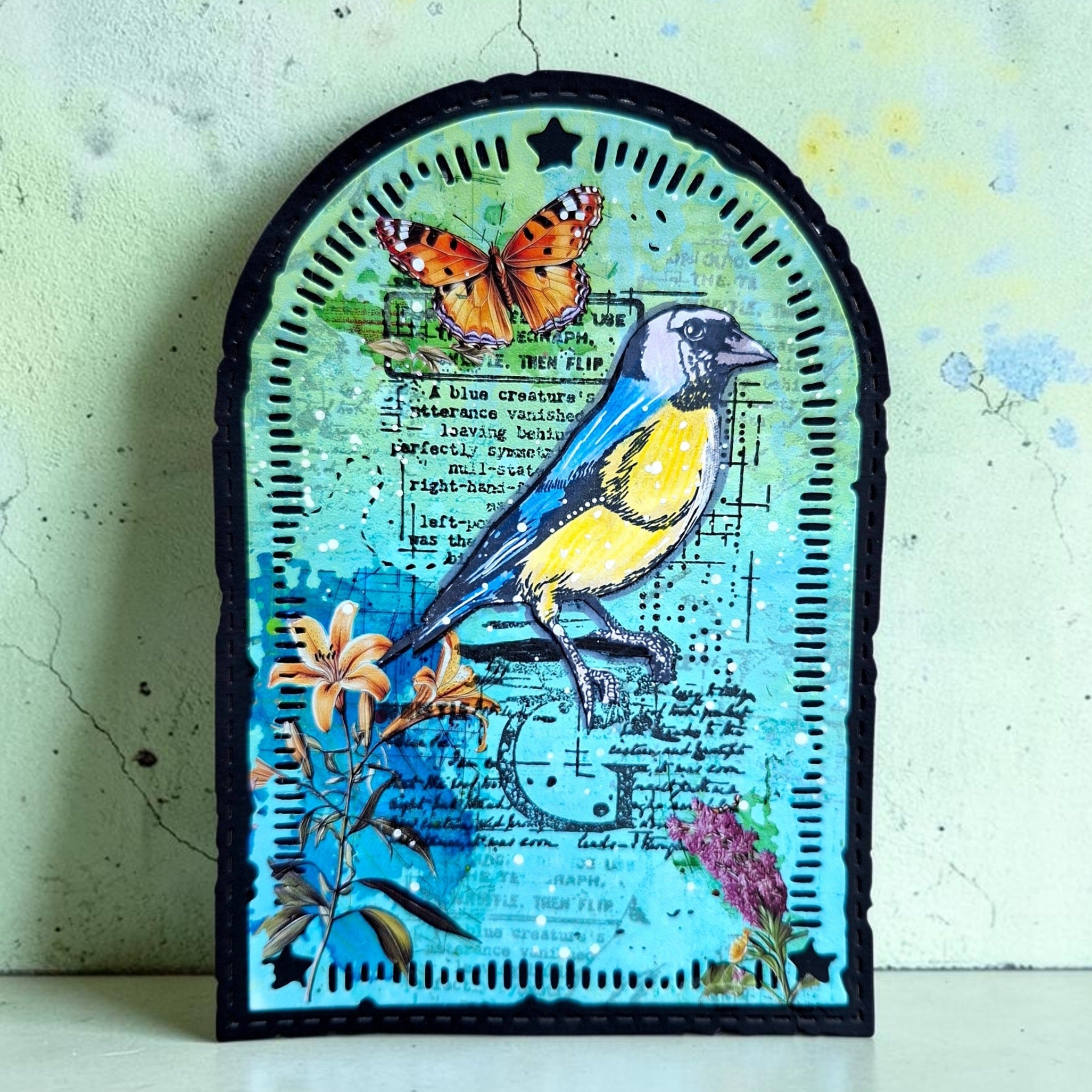 AALL & Create TP-1350 Whistling Finch stempelsett A7 fugl
