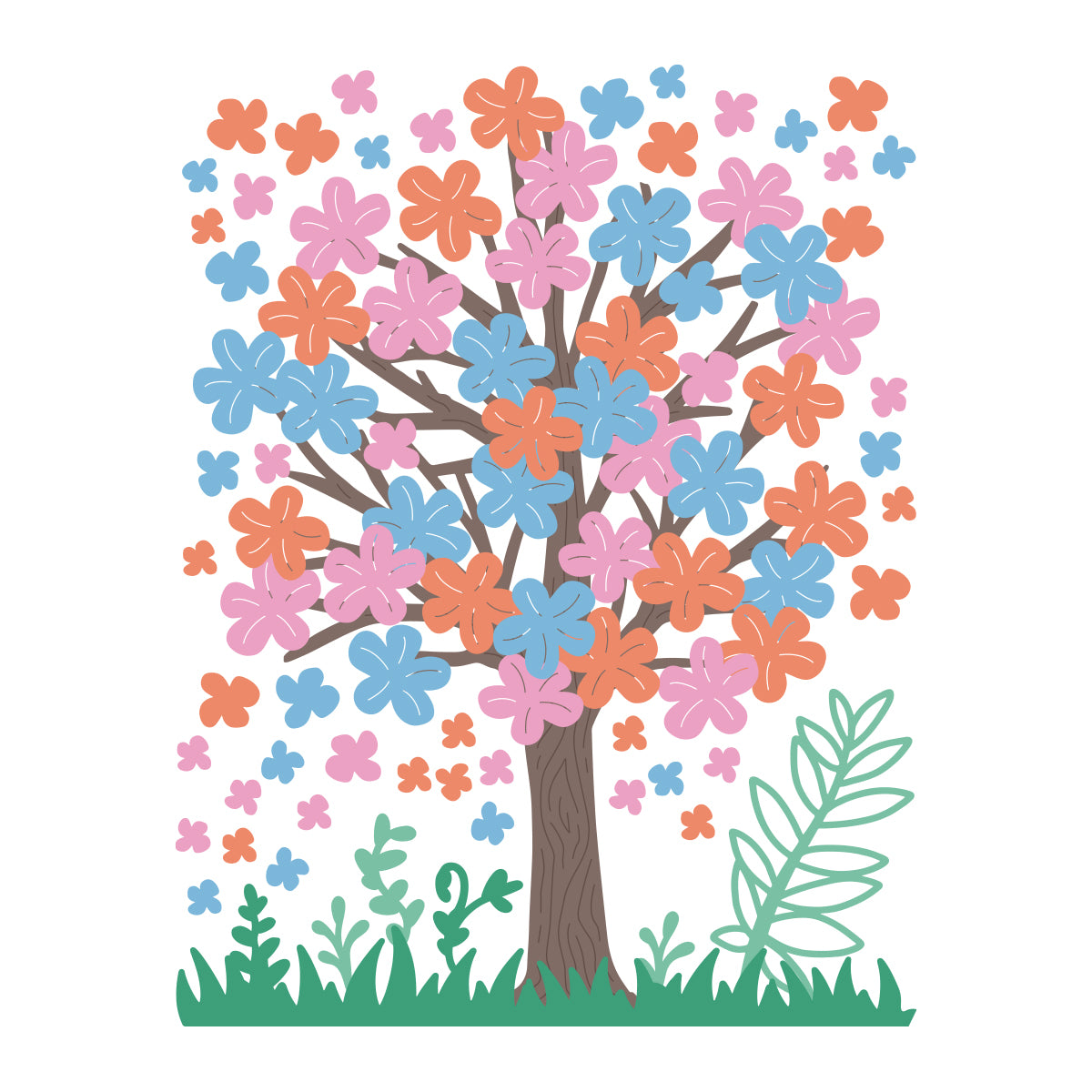 Couture Creations Colourful Moments Spring Tree die 11 deler