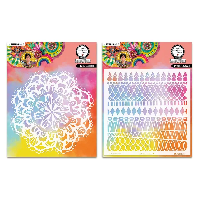 Art by Marlene Mask sjablong 2-pk mandala 20x20