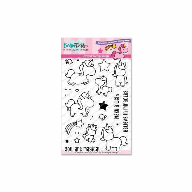 CarlijnDesign Miss Sparkles stempelsett enhjørning CDJD-0010
