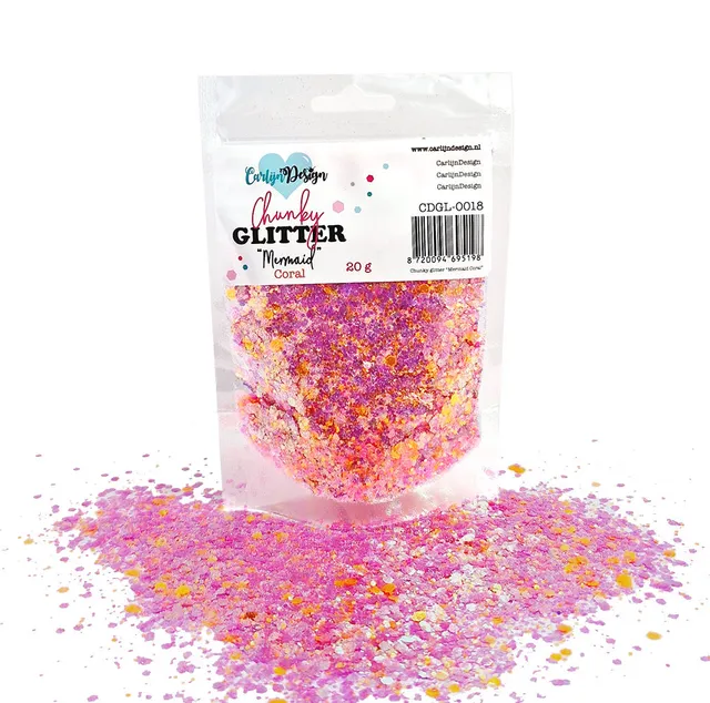 CarlijnDesign CDGL-0018 chunky glitter Mermaid Coral