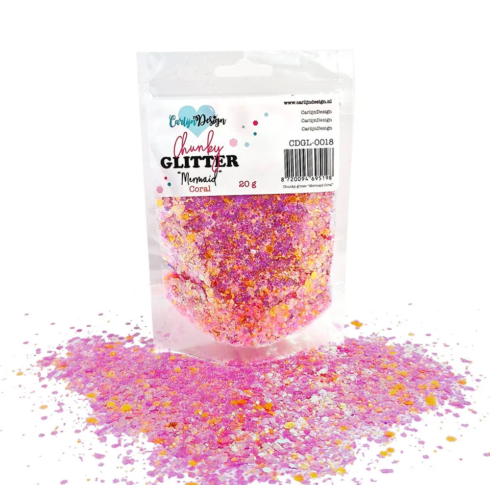 CarlijnDesign CDGL-0018 chunky glitter Mermaid Coral