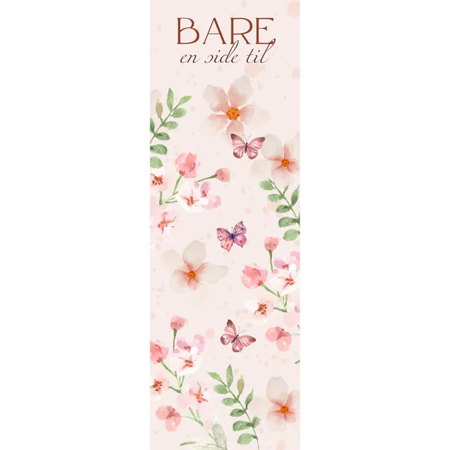 Papirglede bokmerke rosa sommerfugler Bare en side til