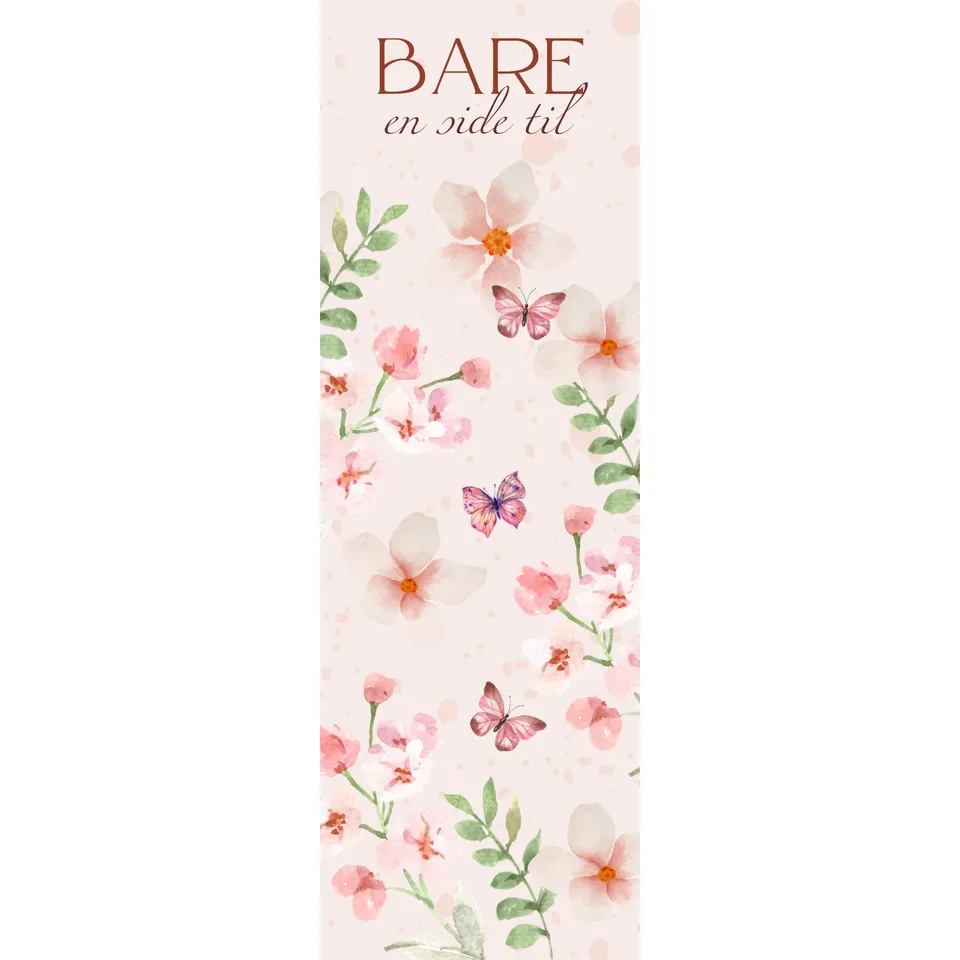 Papirglede bokmerke rosa sommerfugler Bare en side til