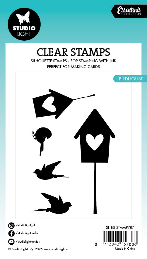 Studio Light Essentials Birdhouse clear stamp fuglehus