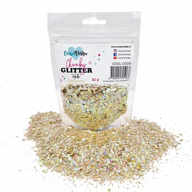 CarlijnDesign Chunky Holo Champagne CDGL-0005 glitter 20 g
