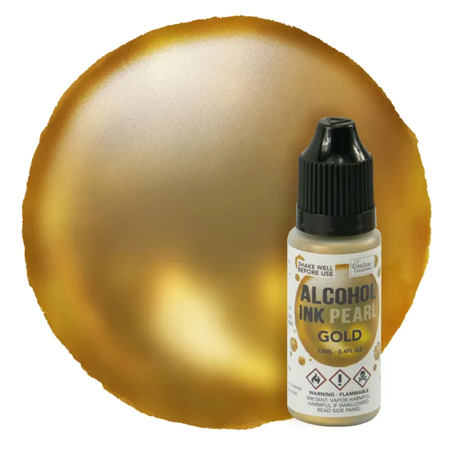 Couture Creations Alcohol Ink Pearl Gold alkoholblekk 12 ml gull