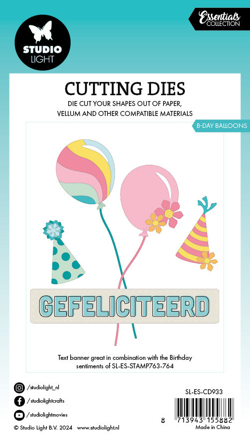 Studio Light Essentials B-day Balloons dies bursdag