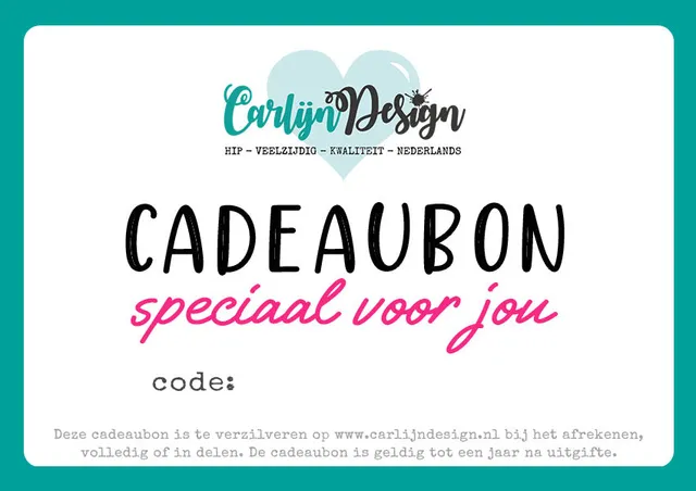 CarlijnDesign gavekort digitalt kortglede