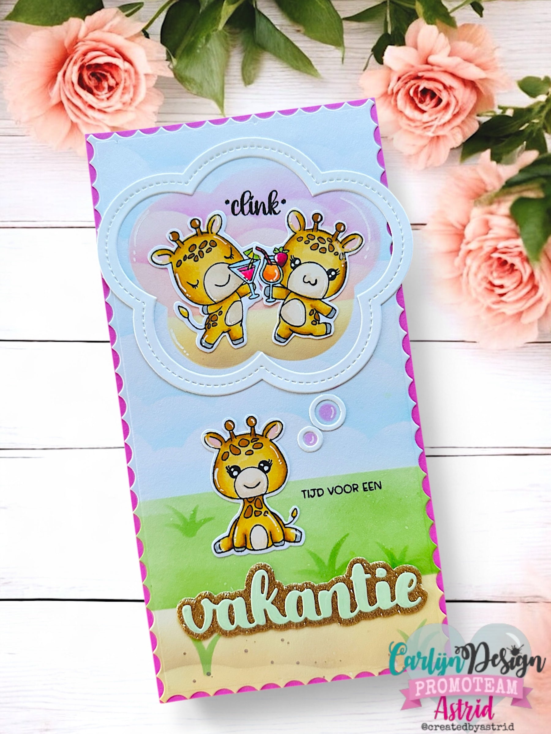 CarlijnDesign Zomerse Giraffen dies CDSN-0312 sommer