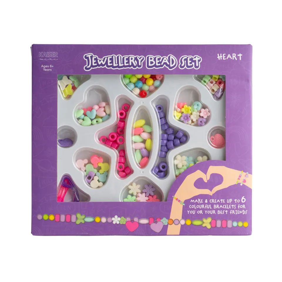 KaiserCraft Creative Club Heart perlesett barn 6 armbånd