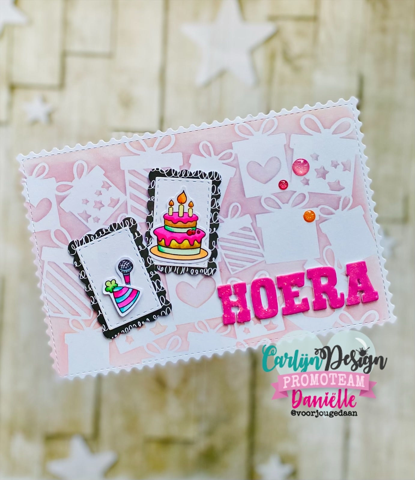 CarlijnDesign Hoera CDBS-0014 dies takk 4,5 cm