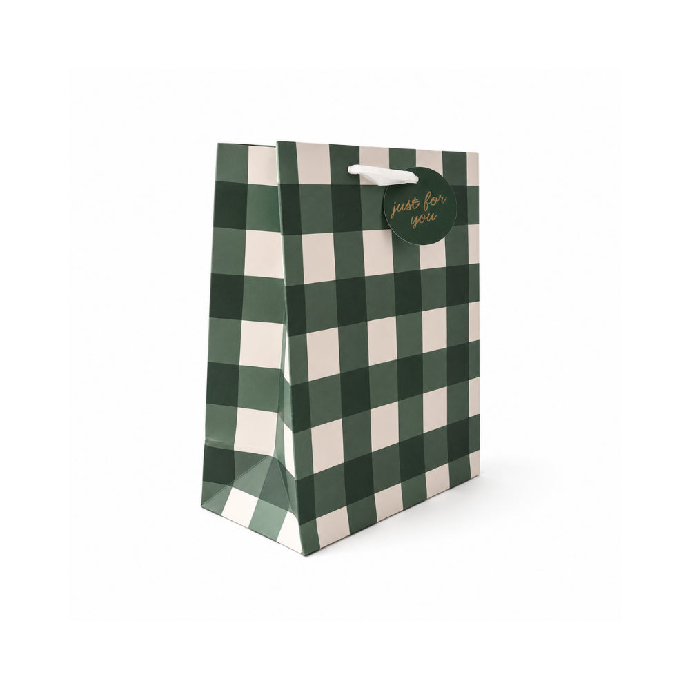 KaiserCraft Gingham Green gavepose liten jul
