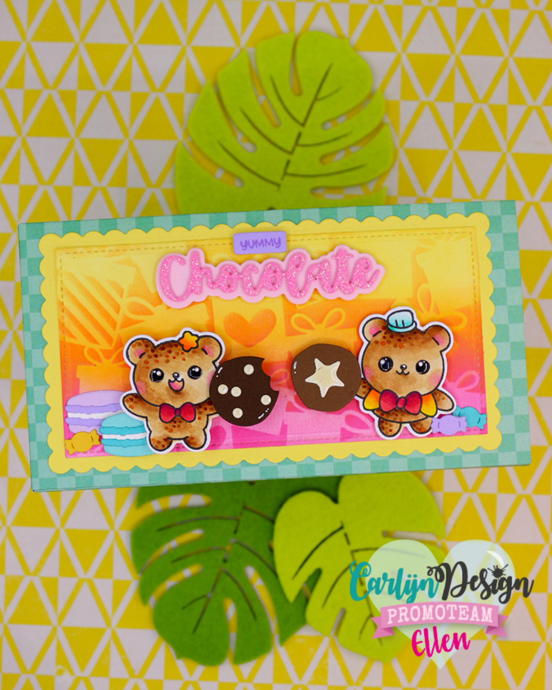 CarlijnDesign Choco Friends words dies CDSN-0333 engelsk