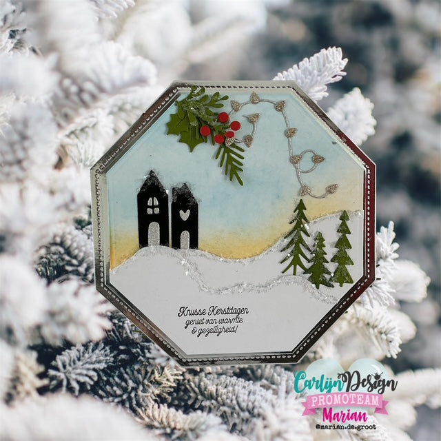 CarlijnDesign Åttekant Jul CDSN-0324 dies julemotiver