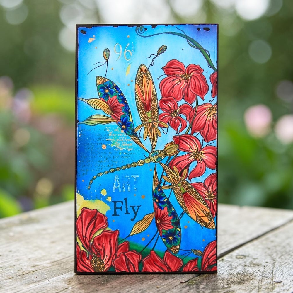 Aall and Create TP-1466 Glassbound Dragonfly stempelsett A6