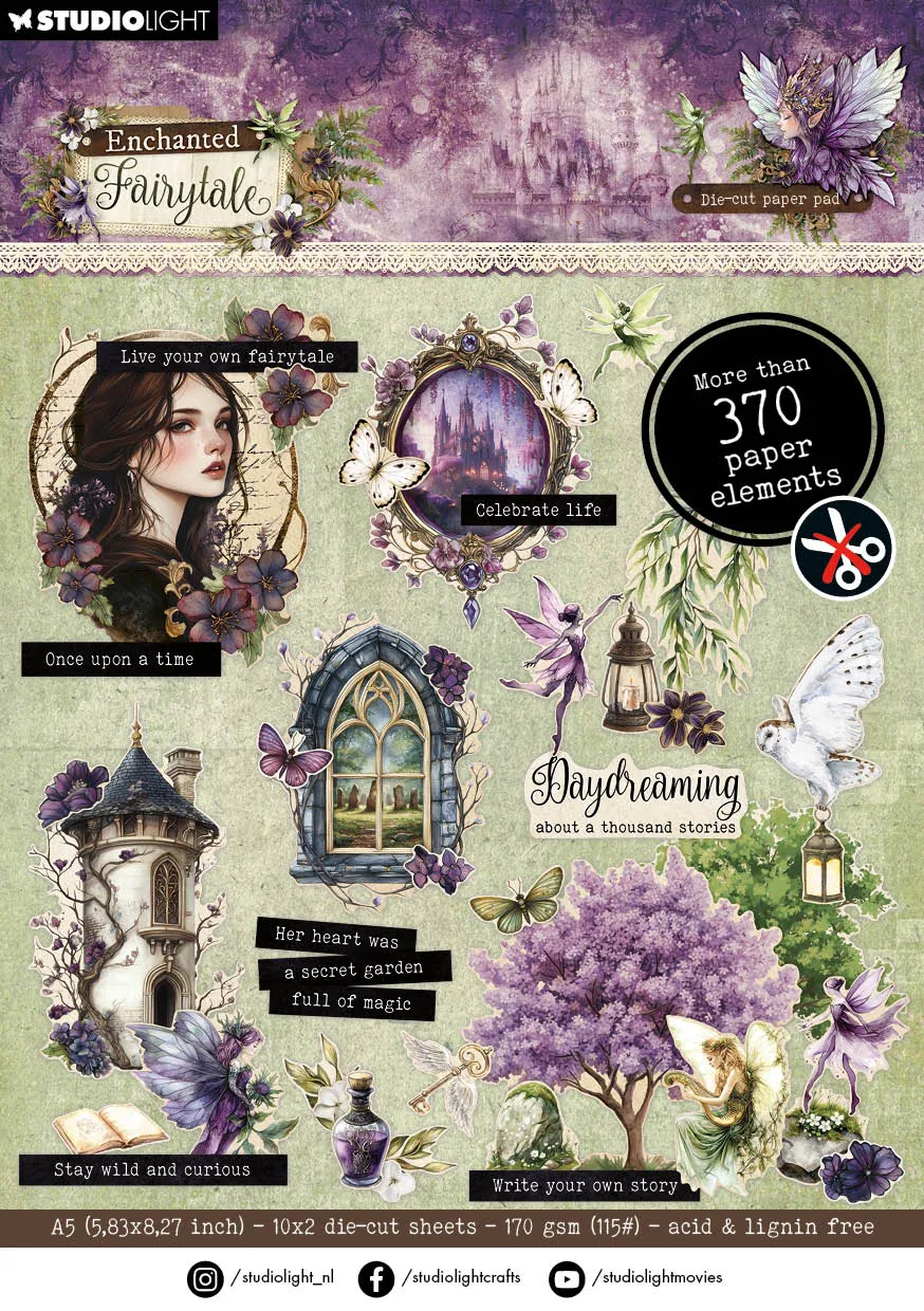 Studio Light Enchanted Fairytale dieskutt elementer 20 ark