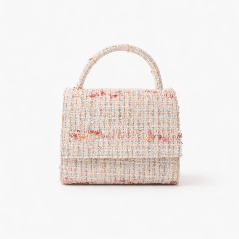 KaiserCraft K&Co Petal skulderveske rosa bouclé 15 cm