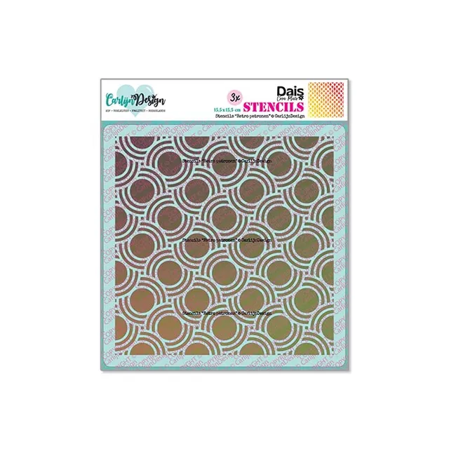 CarlijnDesign Retro patronen CDSC-0046 sjablonger 3-pak vintage