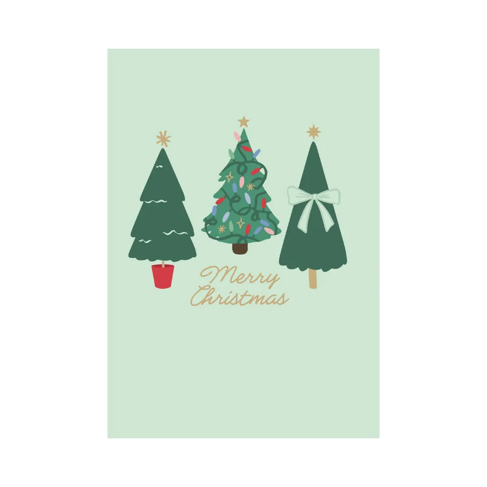 KaiserCraft Tree Trio julekort med konvolutt julemotiv