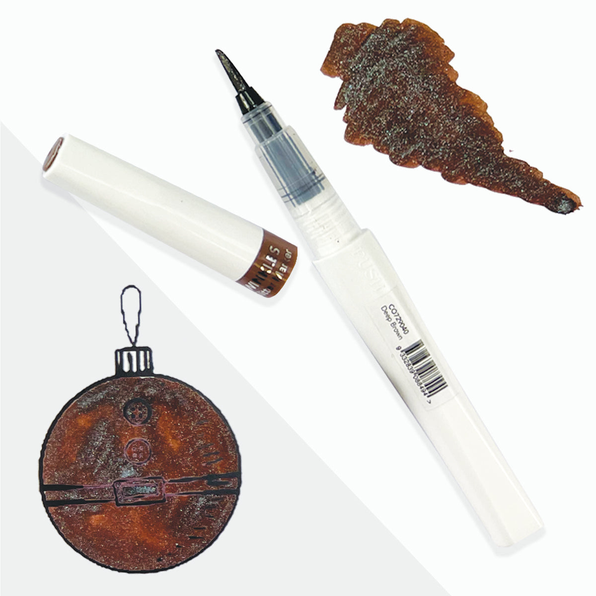 Winkles glistretusj Chocolate Brown brush