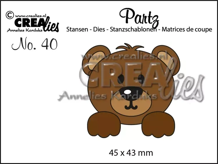Korthobby Bamse Partz40 dieskutt til babykort