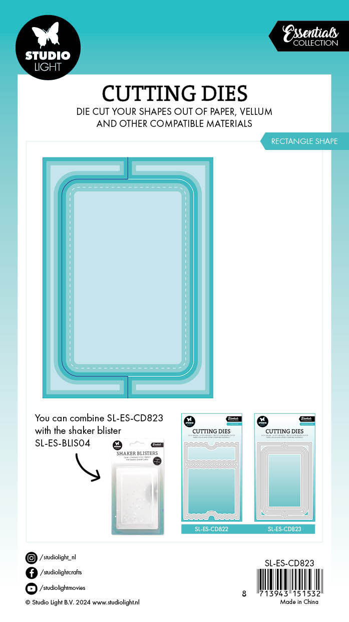 Studio Light Essentials Rectangle dies rektangelkort 105x148
