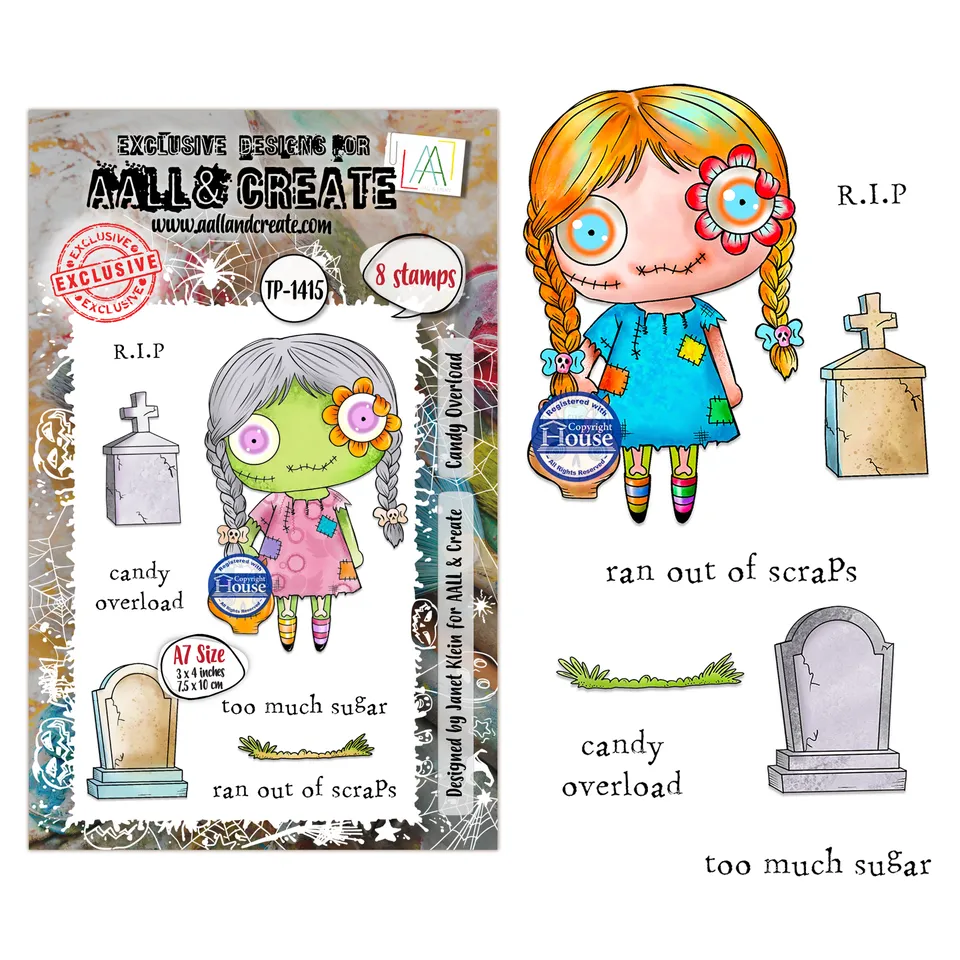 AALL & Create TP-1415 Candy Overload stempelsett A7 Halloween