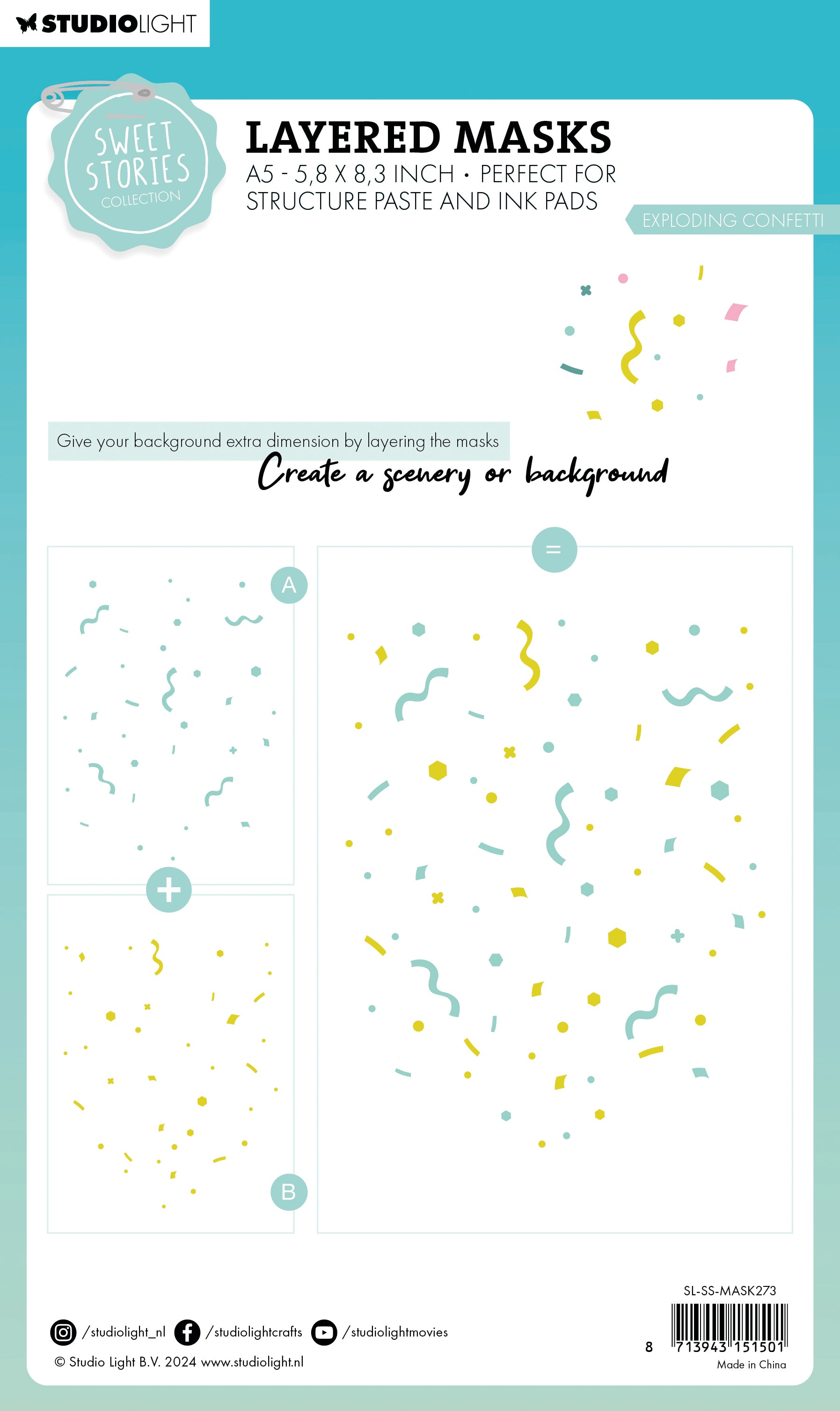Studio Light Sweet Stories Exploding Confetti mask