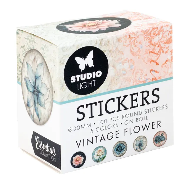 Studio Light Essentials Vintage Flower klistremerker vintageblomster