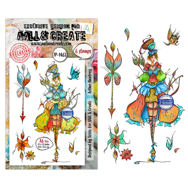 AALL & Create TP-1463 stempelsett Aether Huntress A6 6 motiv