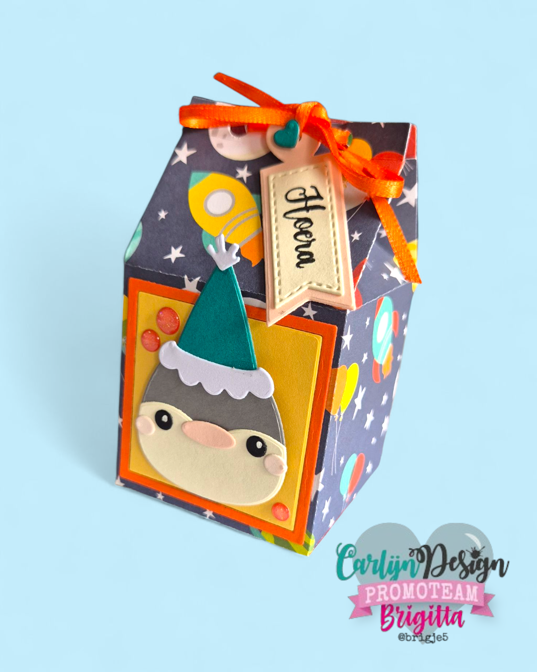 CarlijnDesign Celebration Carton CDSN-0336 dies gaveeske 3D