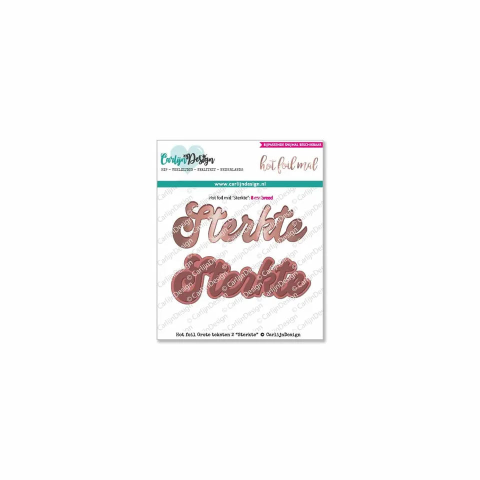 CarlijnDesign Grote Teksten 2 Sterkte CDHF-0010 hot foil-mal