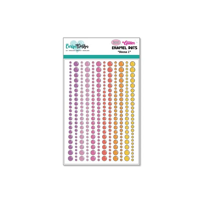 CarlijnDesign Neons CDED-0019 enamel dots glitter