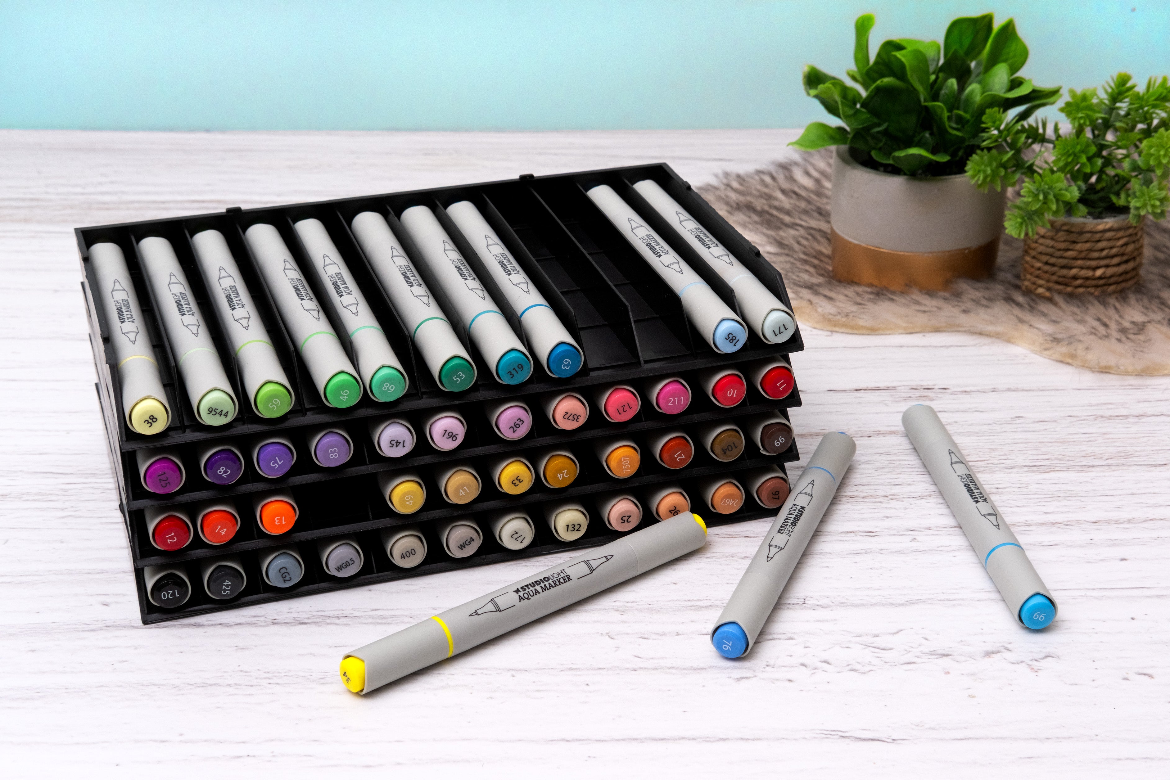 Studio Light Essentials oppbevaringsbrett 4 stk til 48 tusjer