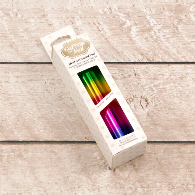 Couture Creations Foil Rainbow Bands folie 5 m speil regnbue varmeaktiv