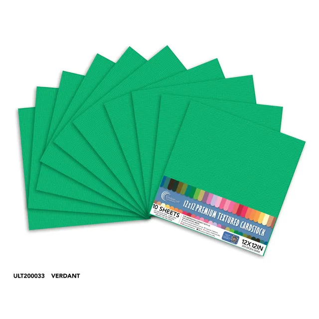 Couture Creations Textured Verdant kartong 12x12 10 ark 216gsm