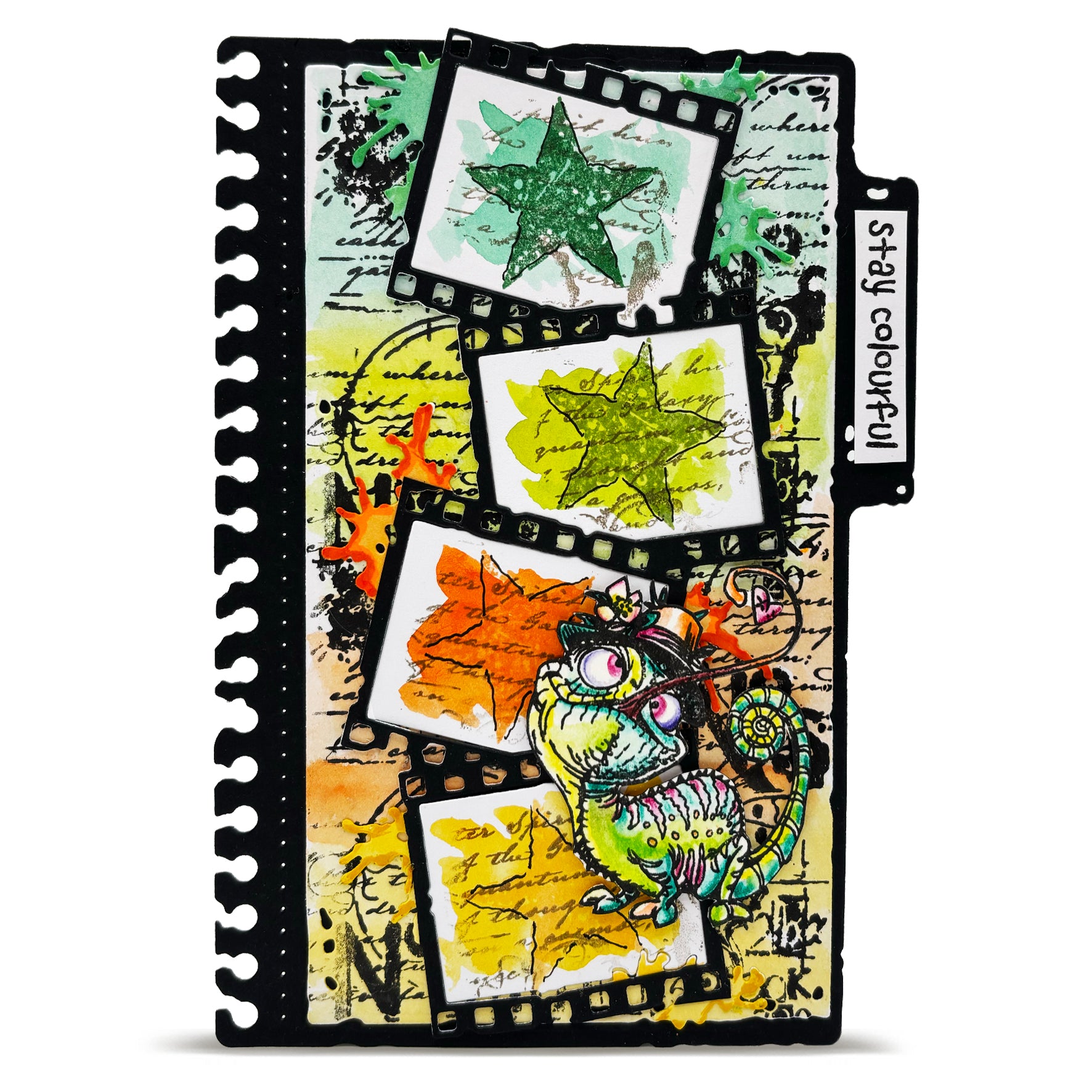 Aall and Create TP-1334 stempelsett A6 Splatter Film