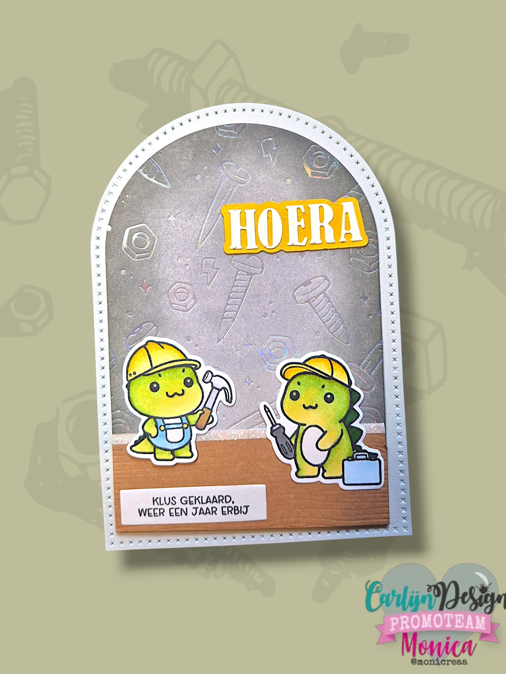 CarlijnDesign CDHF-0091 Hot Foil A6 skruer muttere bakgrunn