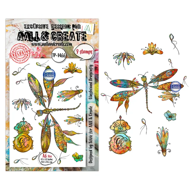 AALL & Create TP-1466 Glassbound Dragonfly clearstempel A6