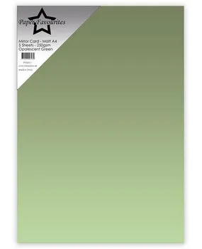 Paper Favourites Mirror Card Matt kartong A4 grønn
