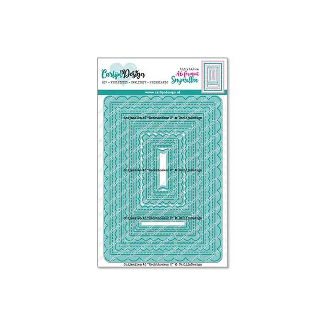 CarlijnDesign A6 Rechthoeken 2 CDSN-0213 dies rektangler