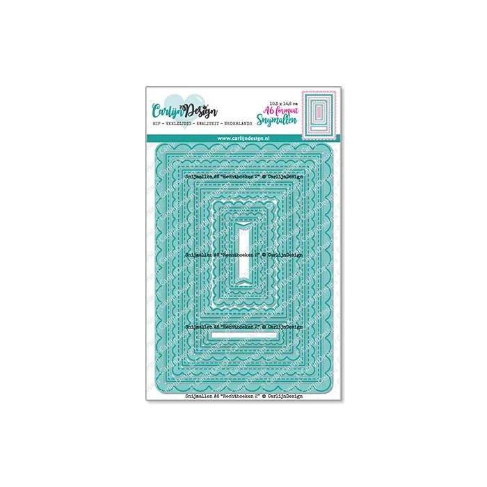 CarlijnDesign A6 Rechthoeken 2 CDSN-0213 dies rektangler