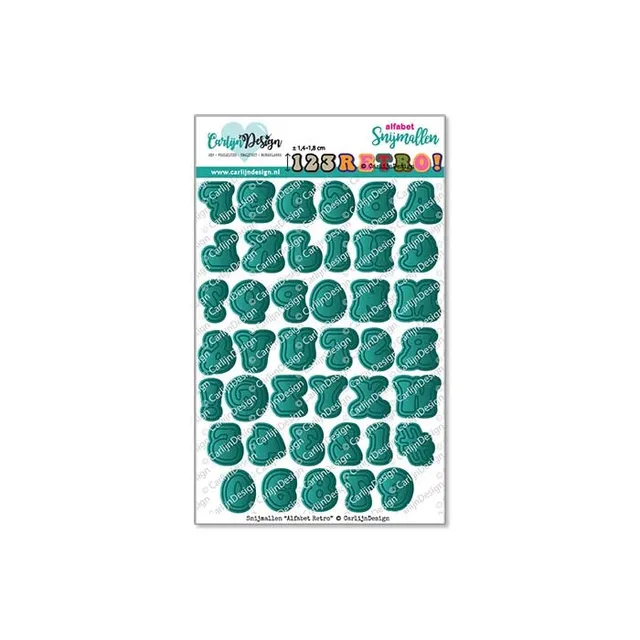 CarlijnDesign Alfabet Retro CDSN-0272 dies komplett 1,4–18 cm