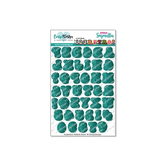 CarlijnDesign Alfabet Retro CDSN-0272 dies komplett 1,4–18 cm