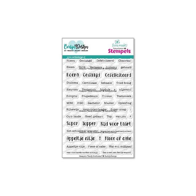 CarlijnDesign Goofy Graduates CDST-0142 stempel A6