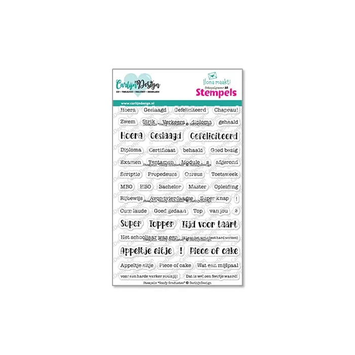 CarlijnDesign Goofy Graduates CDST-0142 stempel A6